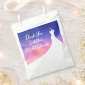 Elegant bruidsfeest cadeautas zak paars waterverf bedankzakje (Geknipt)