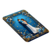 Elegant bruidspaar omarmen met bloemenLijst Magneet (Rechterzijde)