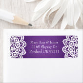 Elegant bruiloft adres  kant Paarse Etiket (Insitu)