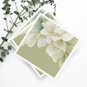 Elegant bruiloft gebladerte gedempt groen servet