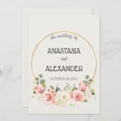 Elegant bruiloft kaart (Voorkant / Achterkant)