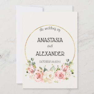 Elegant bruiloft kaart