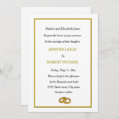 Elegant bruiloft kaart (Voorkant / Achterkant)