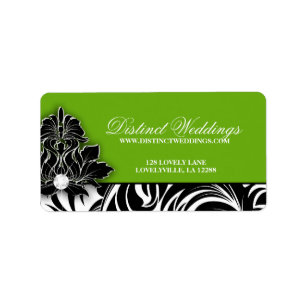 Elegant Bruiloft Label Sieraden Logo Lime Green