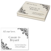 Elegant bruiloft liefdesverhaal 	rubberstempel (Gestempeld)