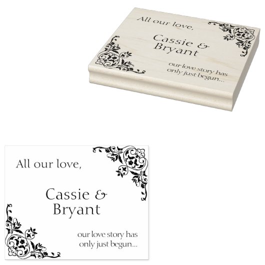 Elegant bruiloft liefdesverhaal 	rubberstempel (Gestempeld)