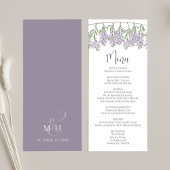 Elegant Bruiloft Lila Bloemen Script Menu
