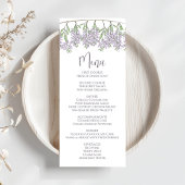 Elegant Bruiloft Lila Bloemen Script Menu