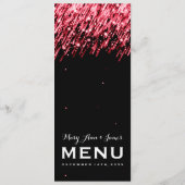 Elegant bruiloft Menu Falling Stars Red (Achterkant)