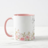 Elegant Bruiloft met Bloemen Persoonlijke Bruiloft Mok (Links)