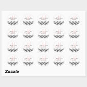 Elegant Bruiloft Monogram Save the Date Sticker (Vel)