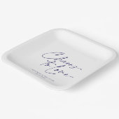 Elegant Bruiloft Papieren Bord - Proost op de Lief (Gebogen)