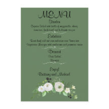 Elegant bruiloft platte menu