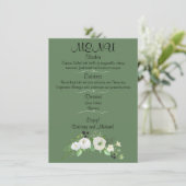 Elegant bruiloft platte menu (Staand voorkant)