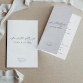 Elegant bruiloft programma boekje, volgorde van se