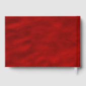 Elegant Bruiloft Rood Goud Wit Bloemen Gastenboek (Achterkant)