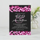 Elegant Bruiloft Roze Hollywood Glam Kaart (Staand voorkant)