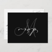 Elegant bruiloft RSVP Briefkaart (Voorkant / Achterkant)