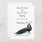 Elegant Bruiloft Save the Date Kaart (Voorkant / Achterkant)