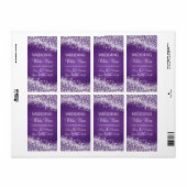 Elegant Bruiloft Wijn Label Mousserende Wave Paars (Full Sheet)