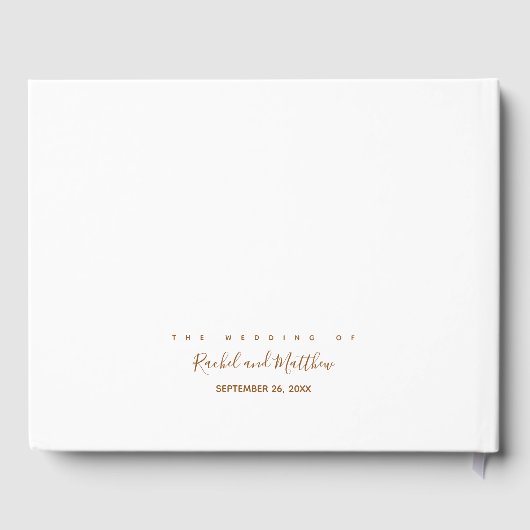 elegant bruiloft witboek gastenboek (Achterkant)