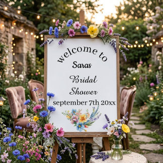 Elegant Bruiloftsfeest Welkomstbord Poster