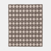Elegant bruin beige geometrisch patroon fleece deken (Voorkant)