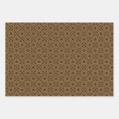 Elegant bruin blauw zwart geometrisch islamitisch inpakpapier vel (Voorkant)
