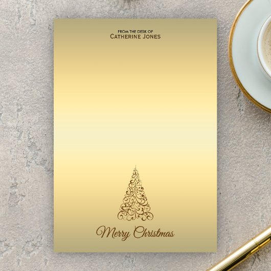 Elegant bruin en beige gepersonaliseerde kerst post-it® notes