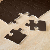 Elegant bruin en goudgradiënt Wereldkaart reizen Legpuzzel (Zijkant)
