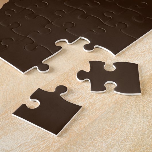 Elegant bruin en goudgradiënt Wereldkaart reizen Legpuzzel (Zijkant)
