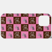 Elegant bruin en roze plaid Case-Mate iPhone case (Achterkant (horizontaal))