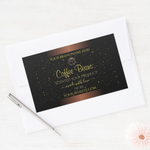 Elegant bruin etiket Gold Soft Glitter Roos