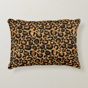 Elegant bruin luipspillen Wild Animal Glam Accent Kussen