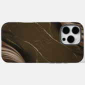 Elegant bruin marmer met abstract ontwerp Case-Mate iPhone case (Achterkant (horizontaal))