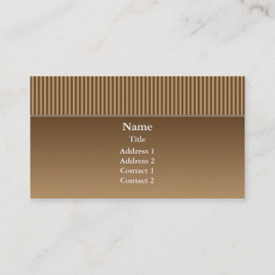 Elegant bruin met strepen visitekaartje