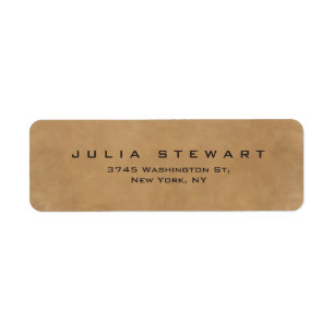 Elegant bruin professioneel modern persoonlijk etiket