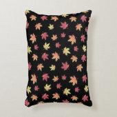 Elegant bruin rood herfst bladeren patroon | accent kussen (Voorkant(Verticaal))