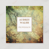 Elegant  bruin vierkant visitekaartje (Voorkant)