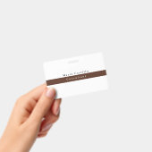 Elegant Bruin Wit Minimalist Badge (Handheld)