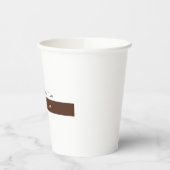 Elegant Bruin Wit Minimalist Papieren Bekers (Links)
