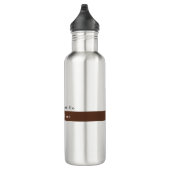 Elegant Bruin Wit Minimalist Waterfles (Rechts)