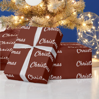 Elegant Bruine Kerst Cadeaupapier