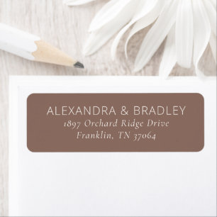 Elegant Bruine Typografie Etiket