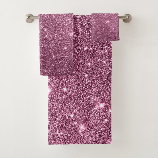 Elegant bruinroze abstracte gips bad handdoek (Insitu)