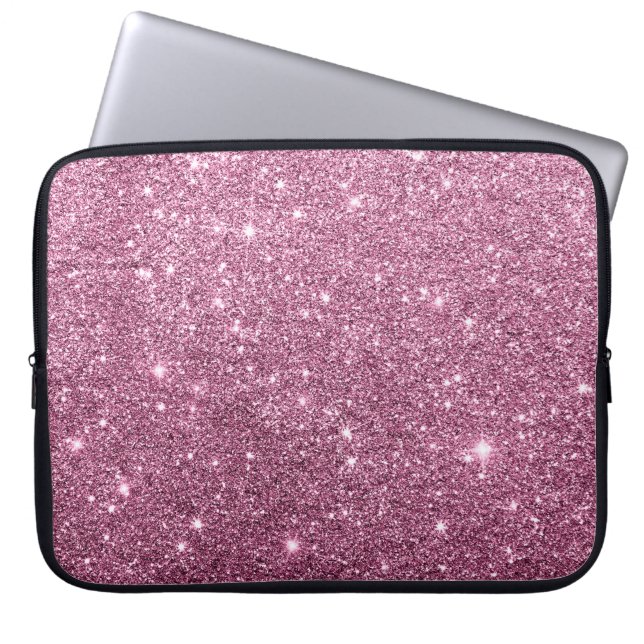 Elegant bruinroze abstracte gips laptop sleeve (Voorkant)