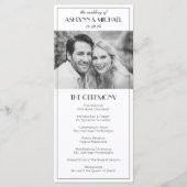 Elegant brullen 20s foto bruiloft programma (Voorkant)