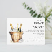 Elégant Brunch & Bubbly Invitation de douche nupti (Debout devant)