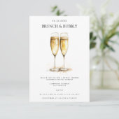 Elégant Brunch & Bubbly Invitation de douche nupti (Debout devant)