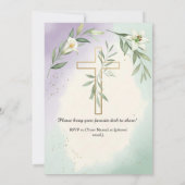 Elégant Brunch de Pâques Invitation (Dos)